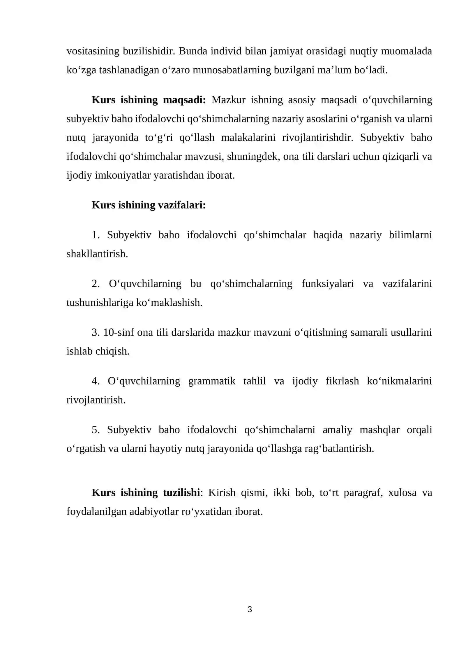 "ONA TILI O‘QITISH METODIKASI" KURS ISHI 4