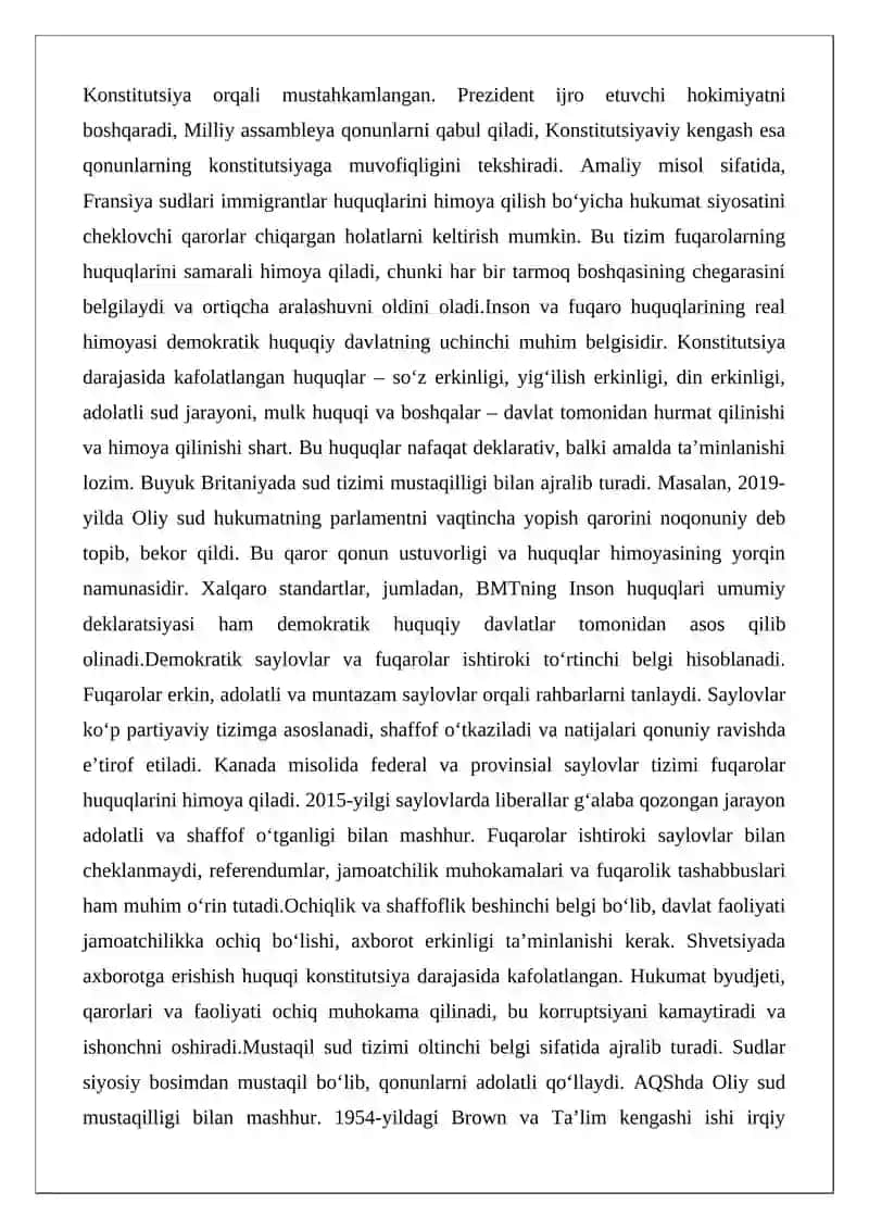 O‘zbekiston Respublikasida demokratik huquqiy davlat qurish va fuqarolik jamiyatini shakllantirish sharoitida davlat funktsiyalarining o‘zgarishi va yangilanishi 4