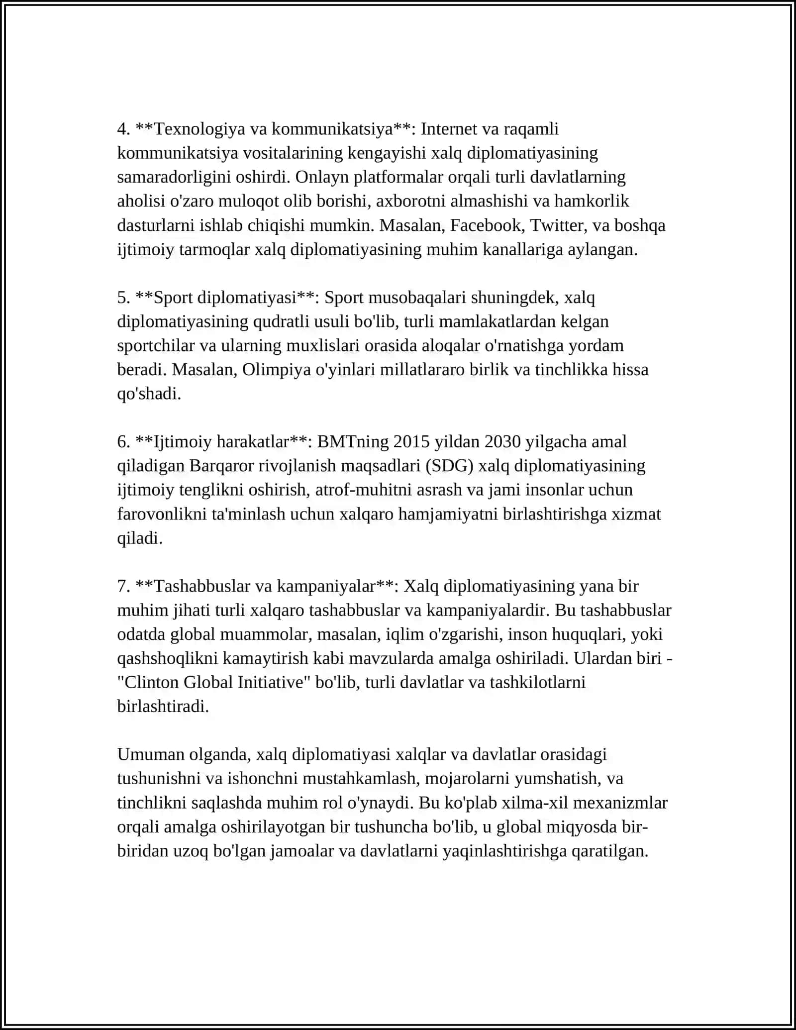 Xalqar munosabatlarda xalq diplomatiyasi 4
