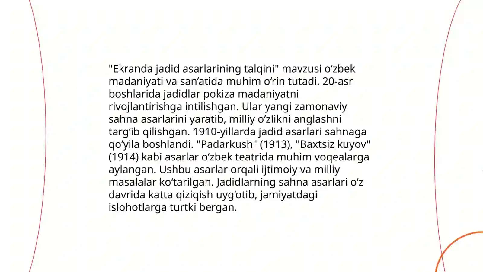 Jadid adabiyoti namunalari sahnada va ekranda 4