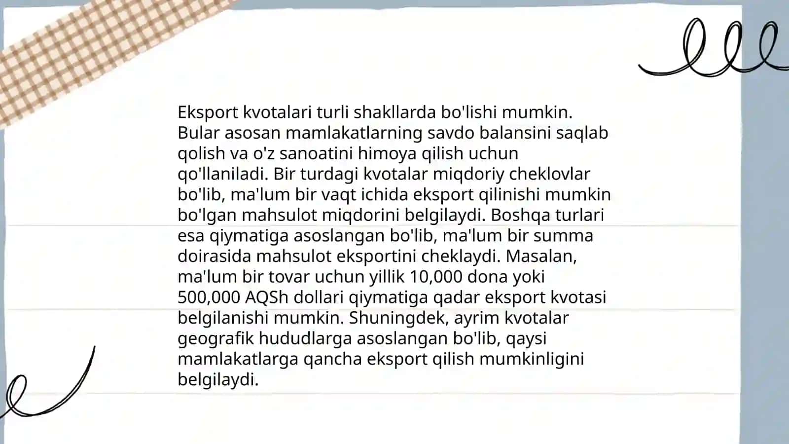Tashqi savdo siyosatida miqdoriy cheklash usullari 4