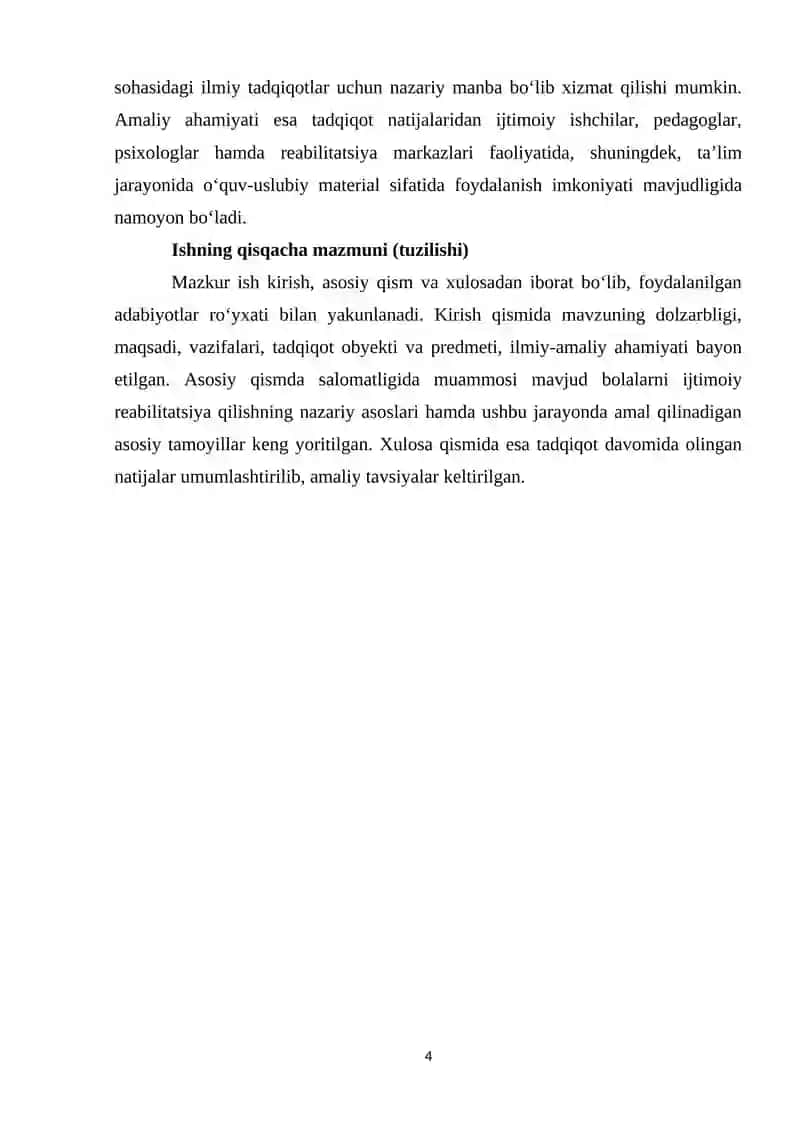 Salomatligida muammosi mavjud bolalarni ijtimoiy reabilitatsiya qilish tamoyillari 4