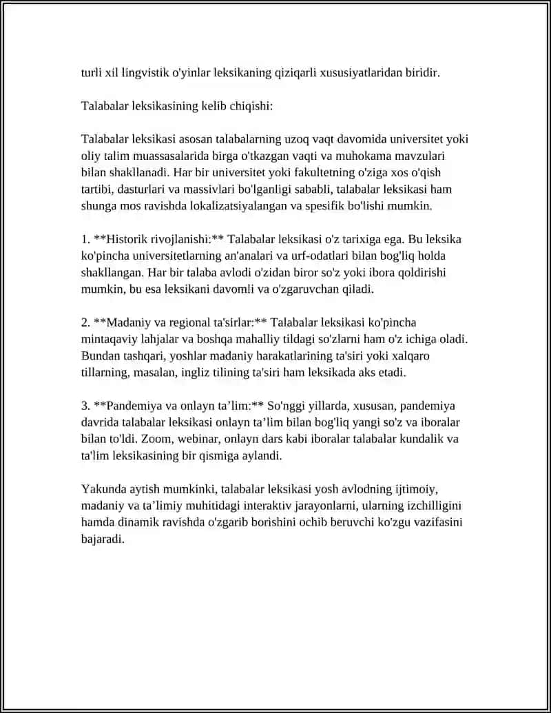 TALABALAR LEKSIKI VA ULARNING KELIB CHIQISHI 4