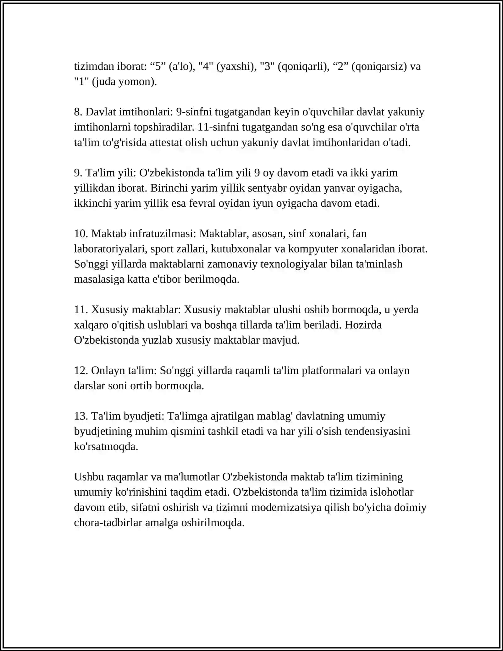 O'zbekistonda maktab ta'lim tizimi 4