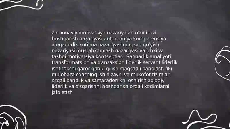 Motivatsiya va rahbarlik asosiy tushunchalari 4