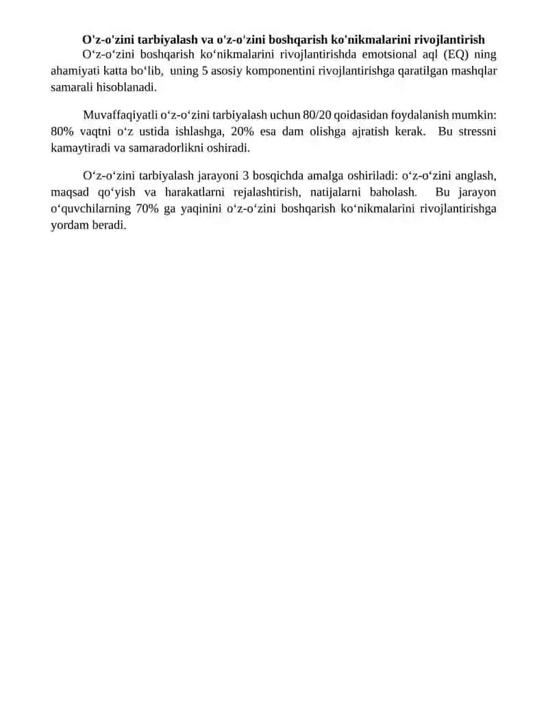Tarbiya jarayonining oʻziga xos xususiyatlari 4