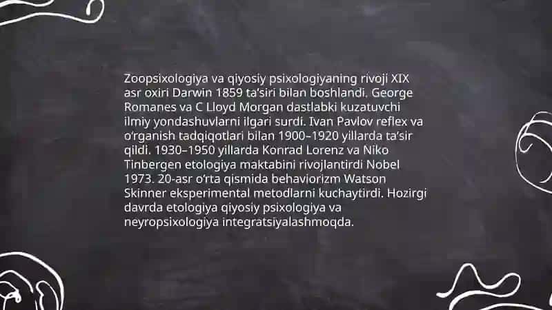 Zoopsixologiya va qiyosiypsixologiya kirish 4