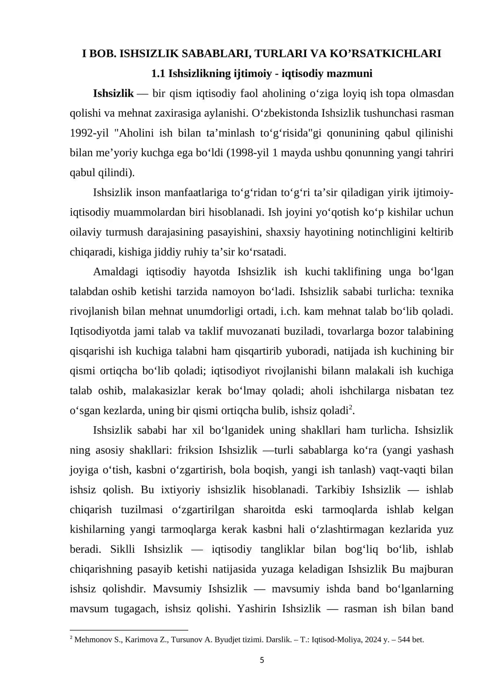 ISHSIZLIK IQTISODIY OQIBATLARI.OUKEN QONUNI 4