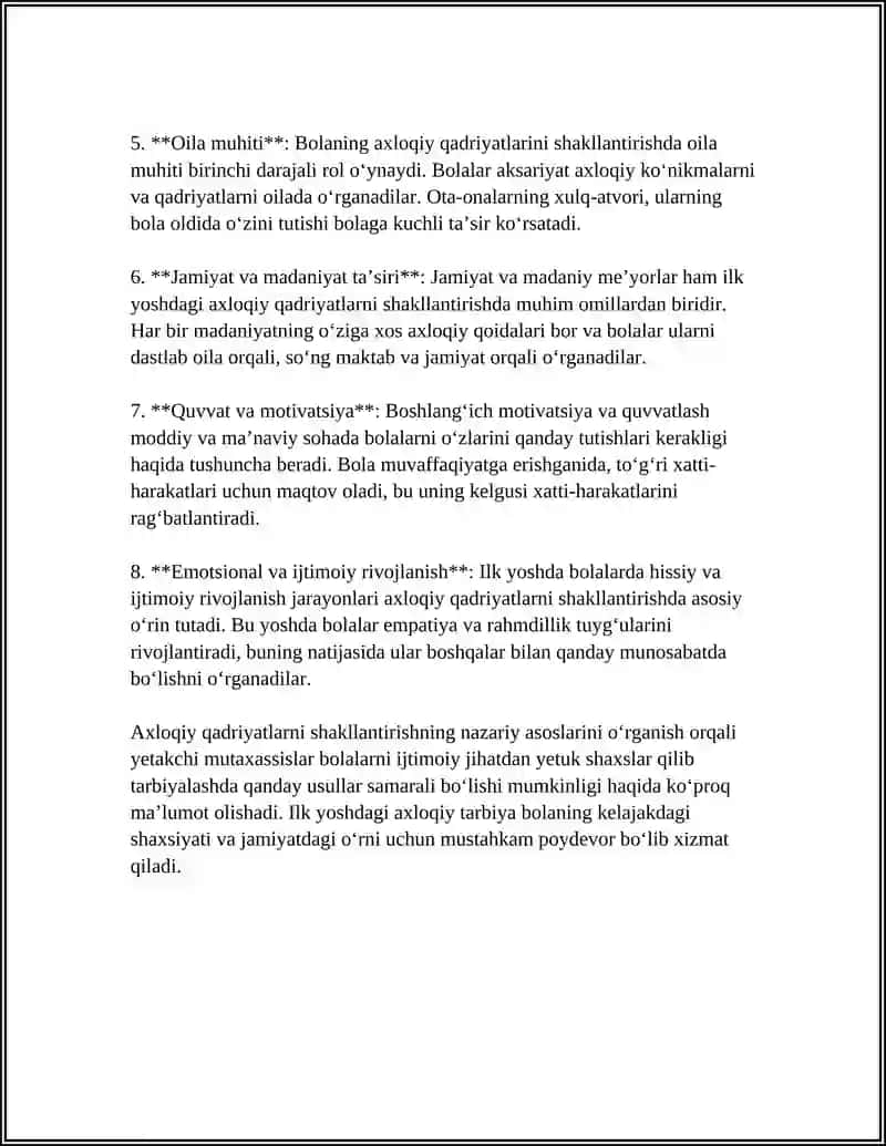 ILK YOSHDAGI BOLALARDA AXLOQIY QADRIYATLARNI SHAKLLANTIRISHNING METODIK ASOSLARI. 4