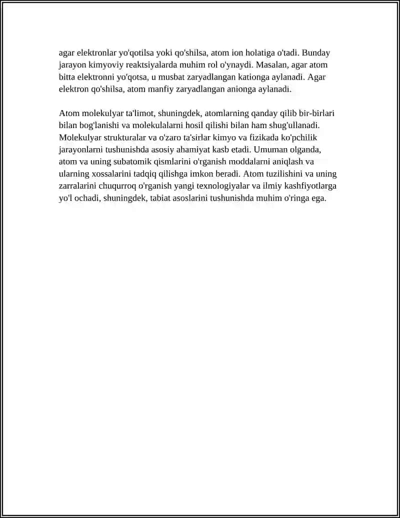 ATOM MOLEKULYAR TAʼLIMOT 4