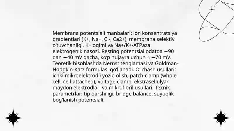 Qo’zg’aluvchan to’qimalarda bioeliktirik xodisalari.Eritrotsitlar Fizalogiyasi. Gemoglabin 4
