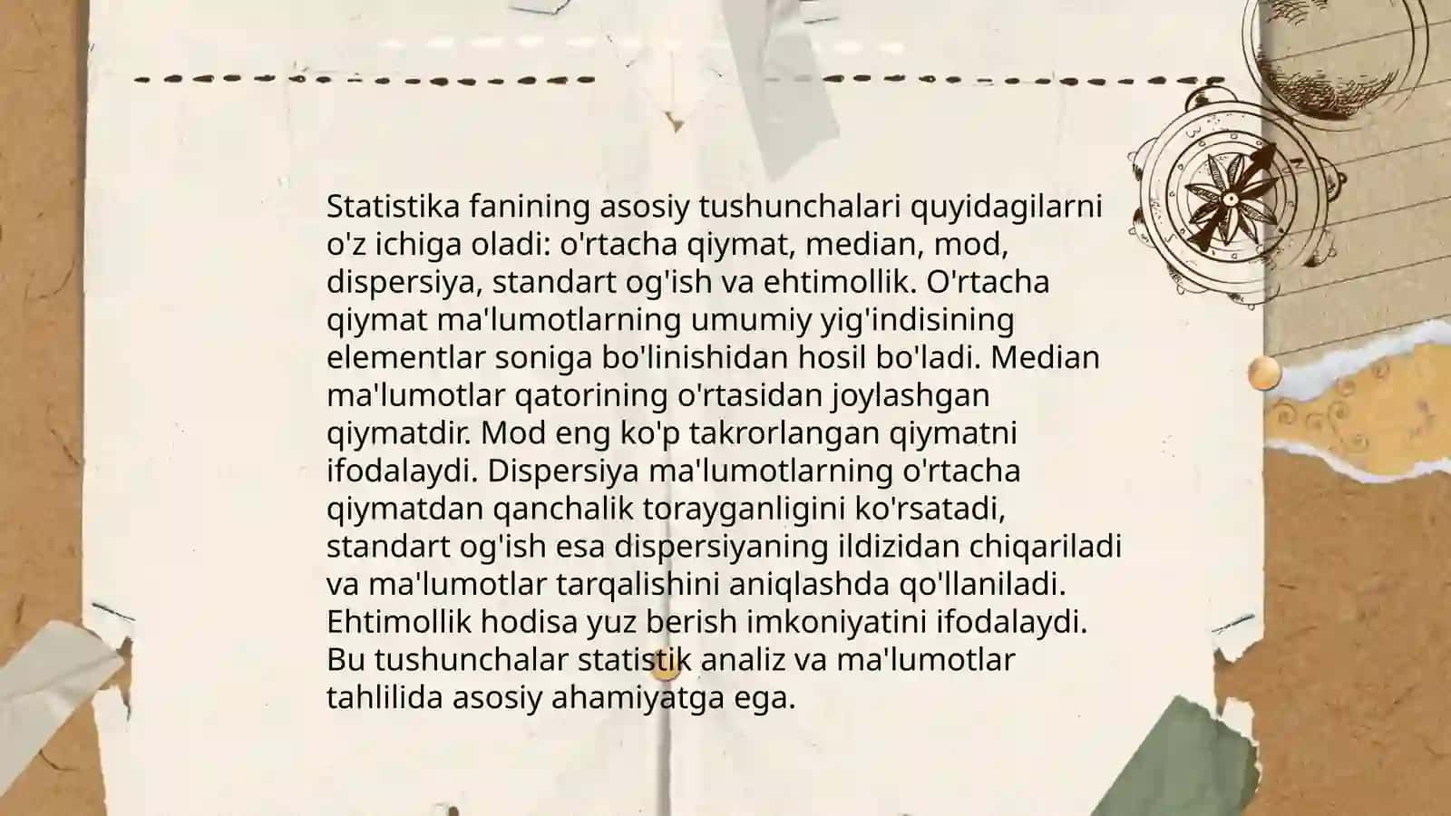 Statistika faniga kirish. Statistika fanini predmeti va uslubi 4