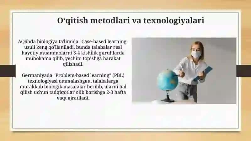 Chet ellardagi biologik ta'limning oʻziga xosligi 4
