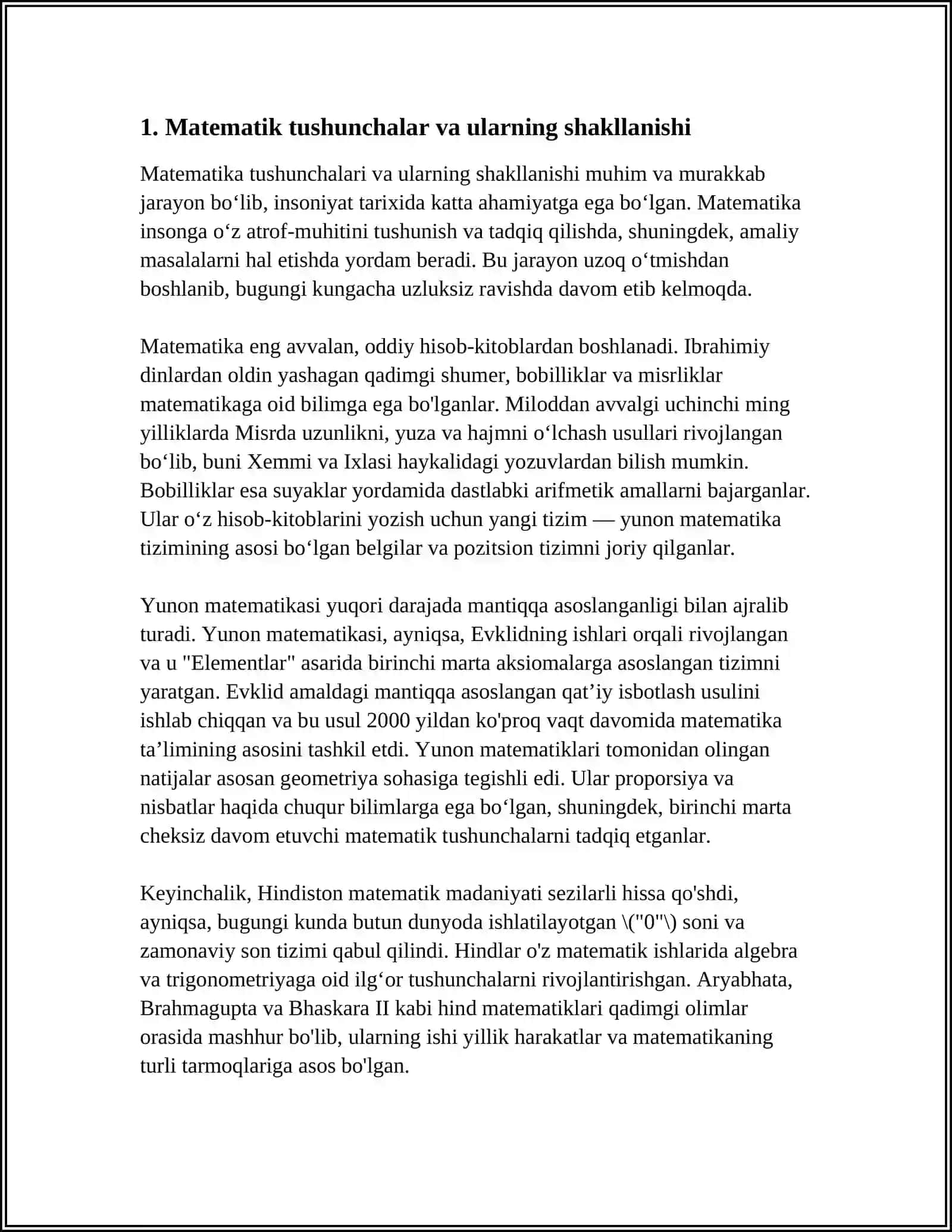 MATEMATIK TUSHUNCHALARNI SHAKLLANTIRISH MANBALARI 4