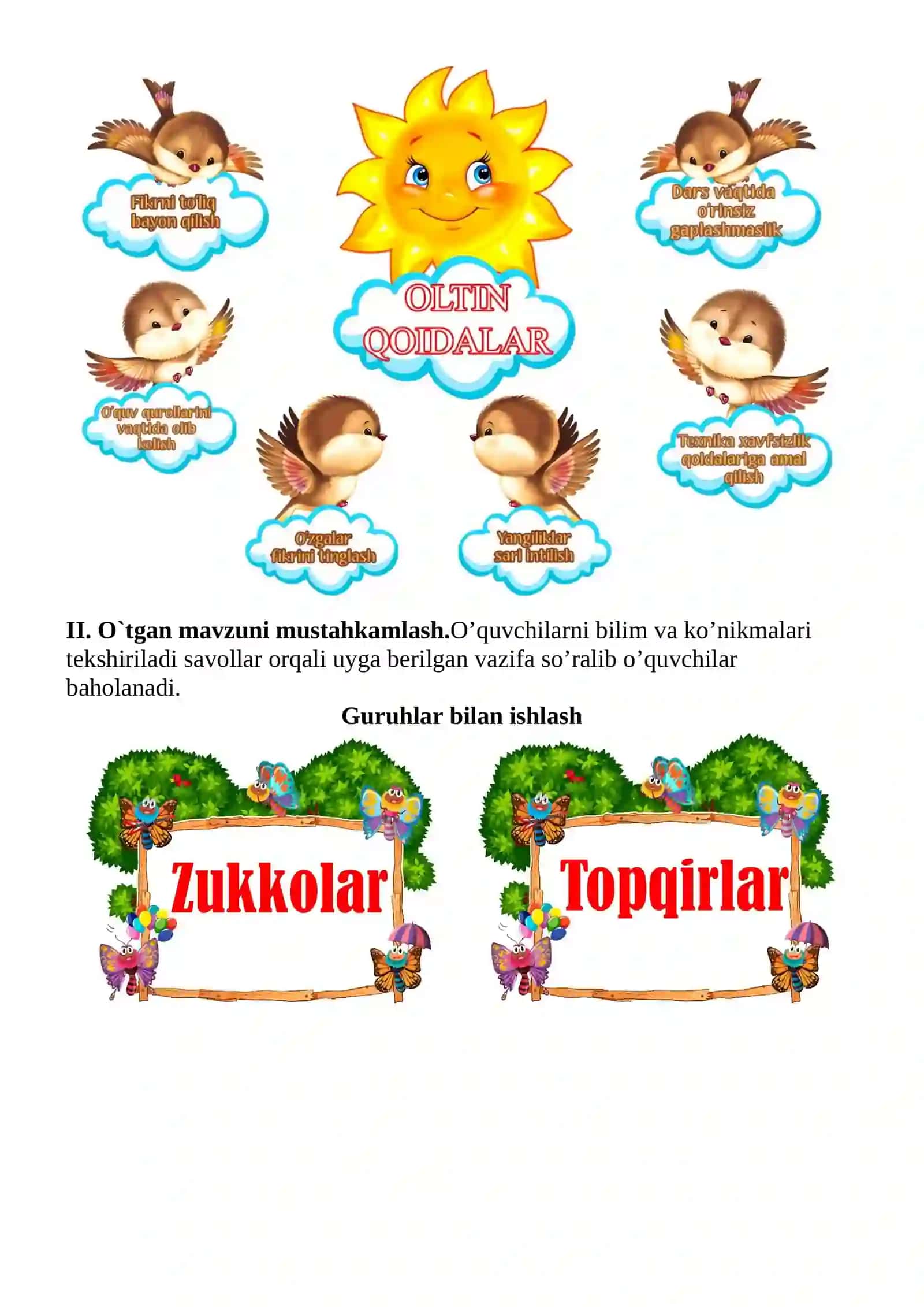Bayramlari ko‘p yurtim mavzusida 2-sinf O'qish fanidan dars ishlanmasi 4