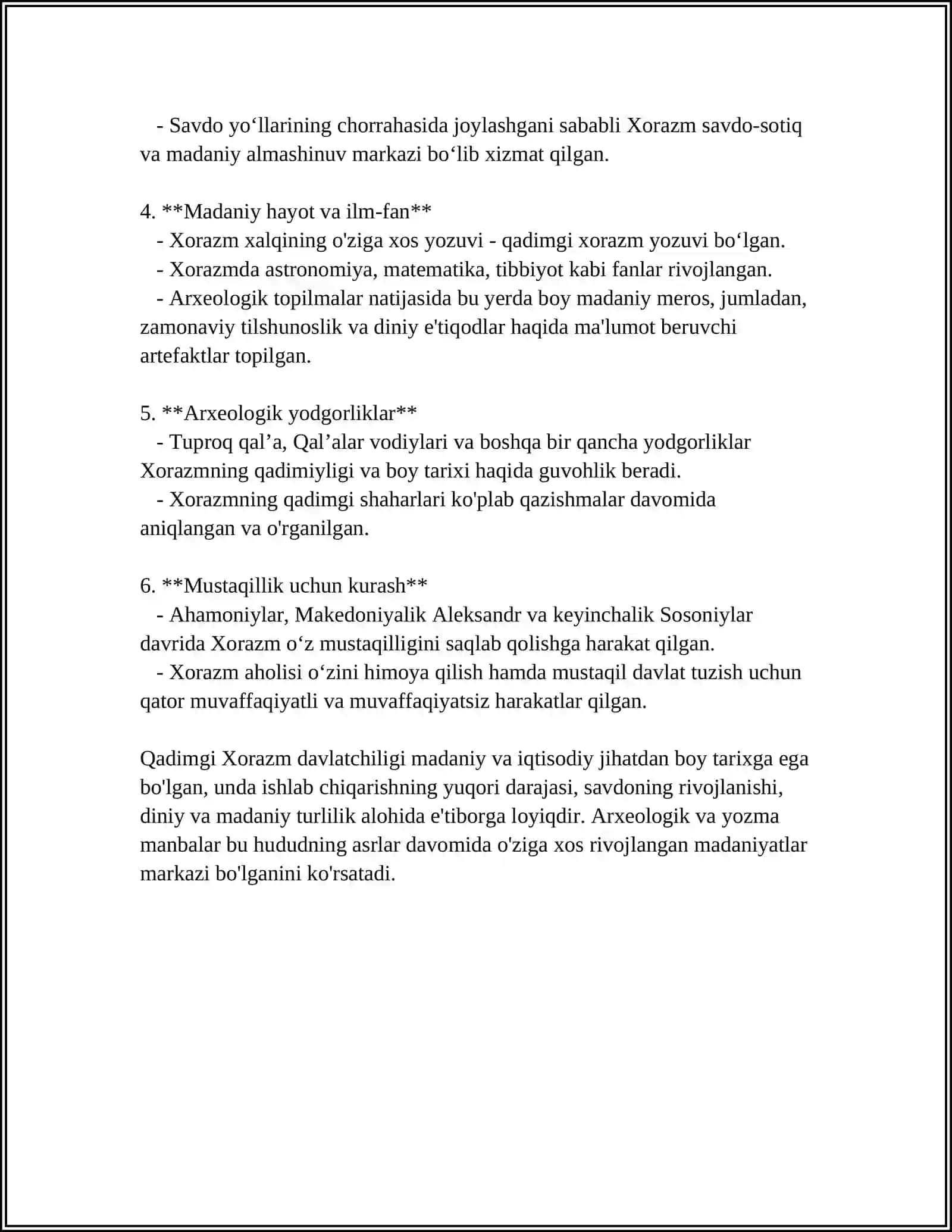 O'ZBEKISTON DAVLATCHILIGINING TARIXIY BOSQICHLARI (O'ZBEKISTON HUDUDIDAGI DAVLATLAR TO'G'RISIDA) 4