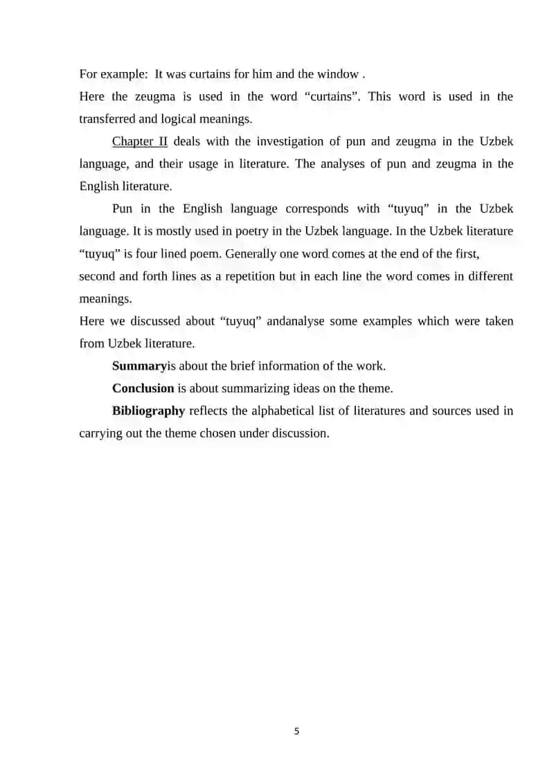 The investigation of Pun and Zeugma in the Uzbek language 4