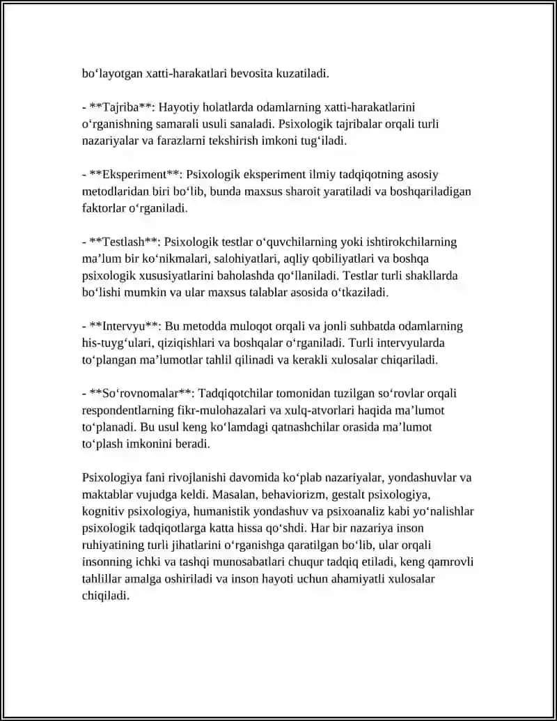 Psixologiya Fanining Predmeti va Rivojlanish Tarixi 4