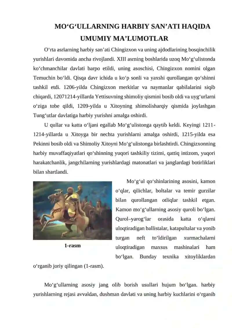 Chingizxon hujumi Mo'g'ullar davlati 4
