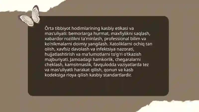 Ôrta tibbiyot hodimlari 4
