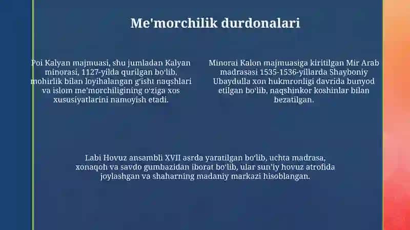 Buxoro xonligi davrida madaniy hayot 4