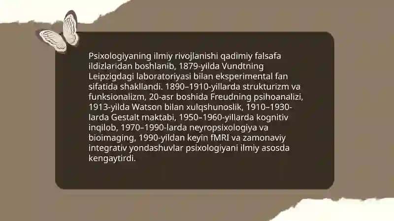 Psixologiya fan sifatida mavzusi 4