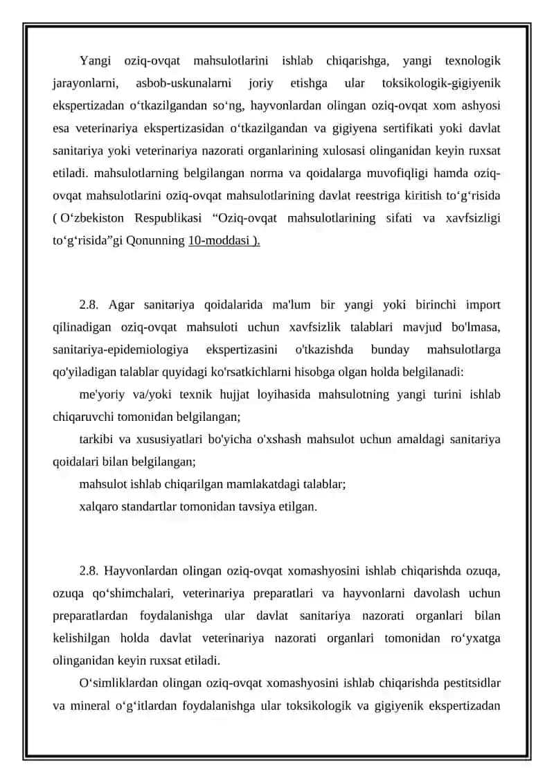 Sanitariya talablari 4
