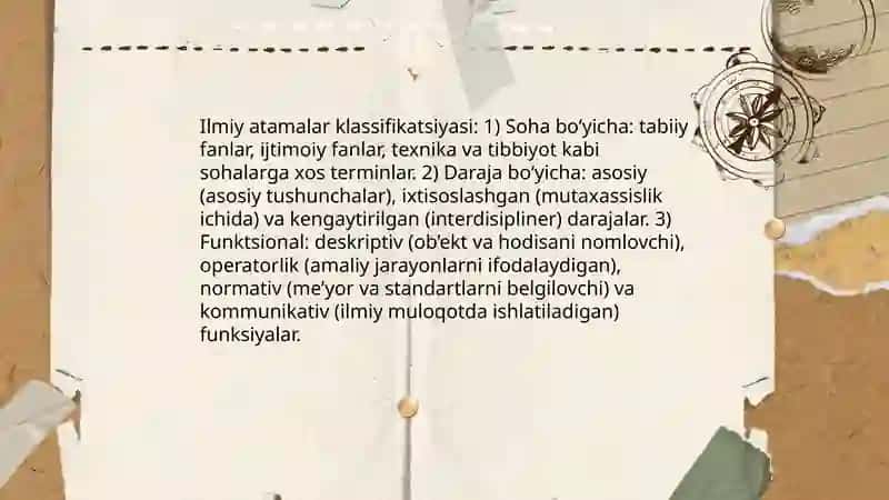 Maxsus ilmiy atamalarni qo'llash va ilmiy nutq madaniyati 4
