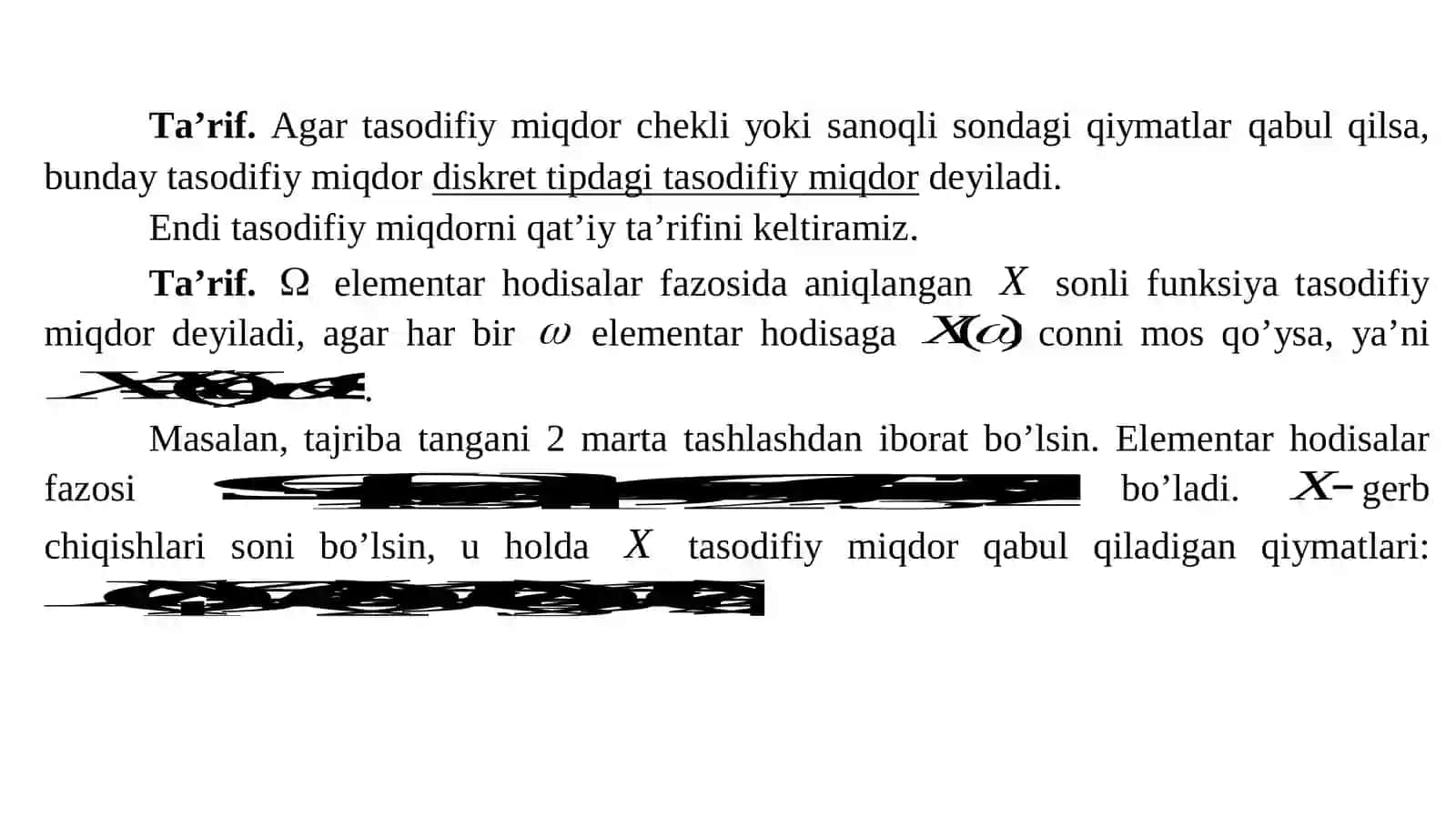 Tasodifiy miqdorlar va ularning taqsimot qonunlari 4