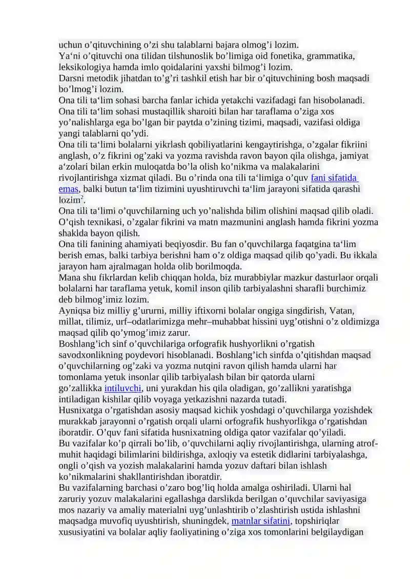 Ona tili va óqish savodxonligi darslarida orfografik mashqlarni ótkazish usullar 4
