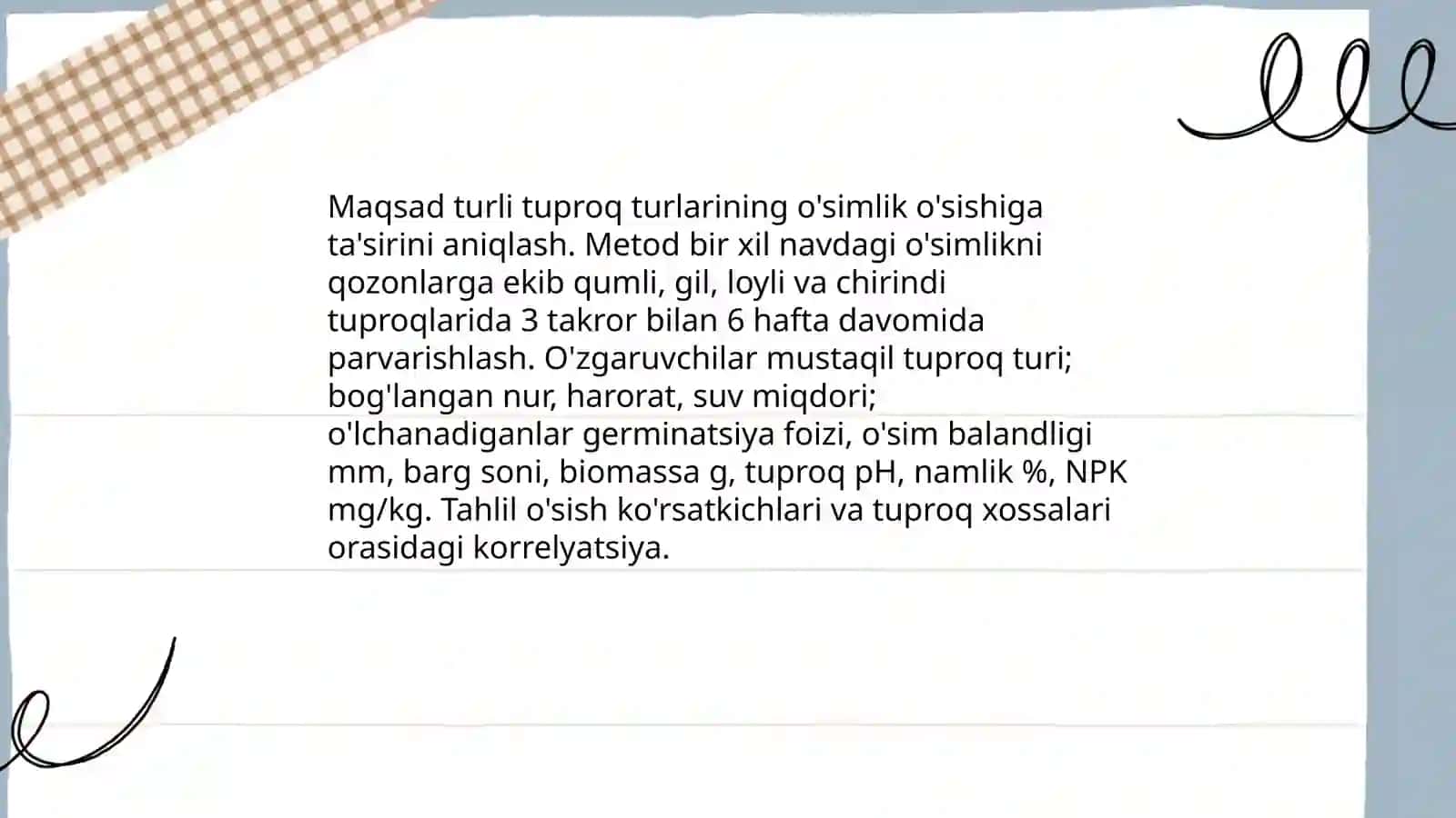 Turli yorug'lik sharoitida urug'larning unib chiqishini tadqiq etish 4