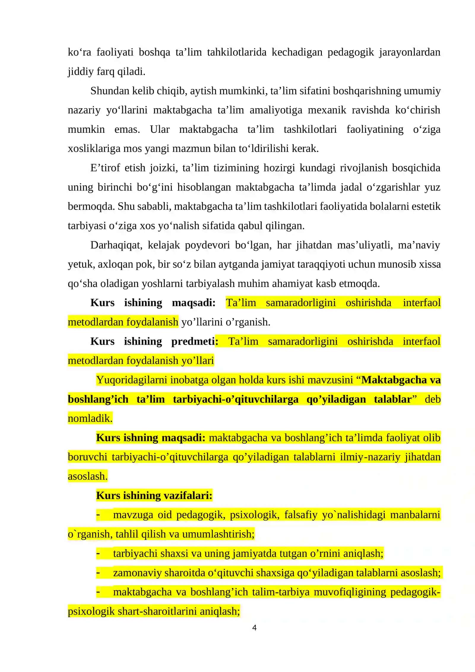 MAKTABGACHA TA’LIM YOSHIDAGI BOLALARNI ESTETIK RIVOJLANISHIDAGI O’ZIGA XOSLIKLAR 4