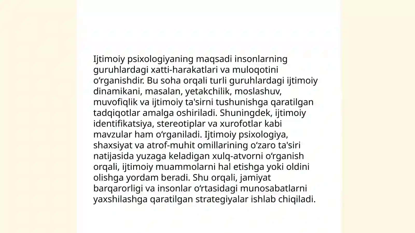 Ijtimoiy psixologiya faning predmeti maqsadi va vazifalari 4