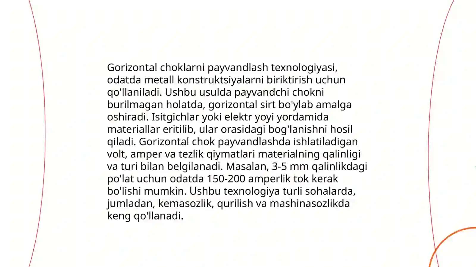 Elektrod bilan gorizontal vertikal va shift choklarini payvandlash 4
