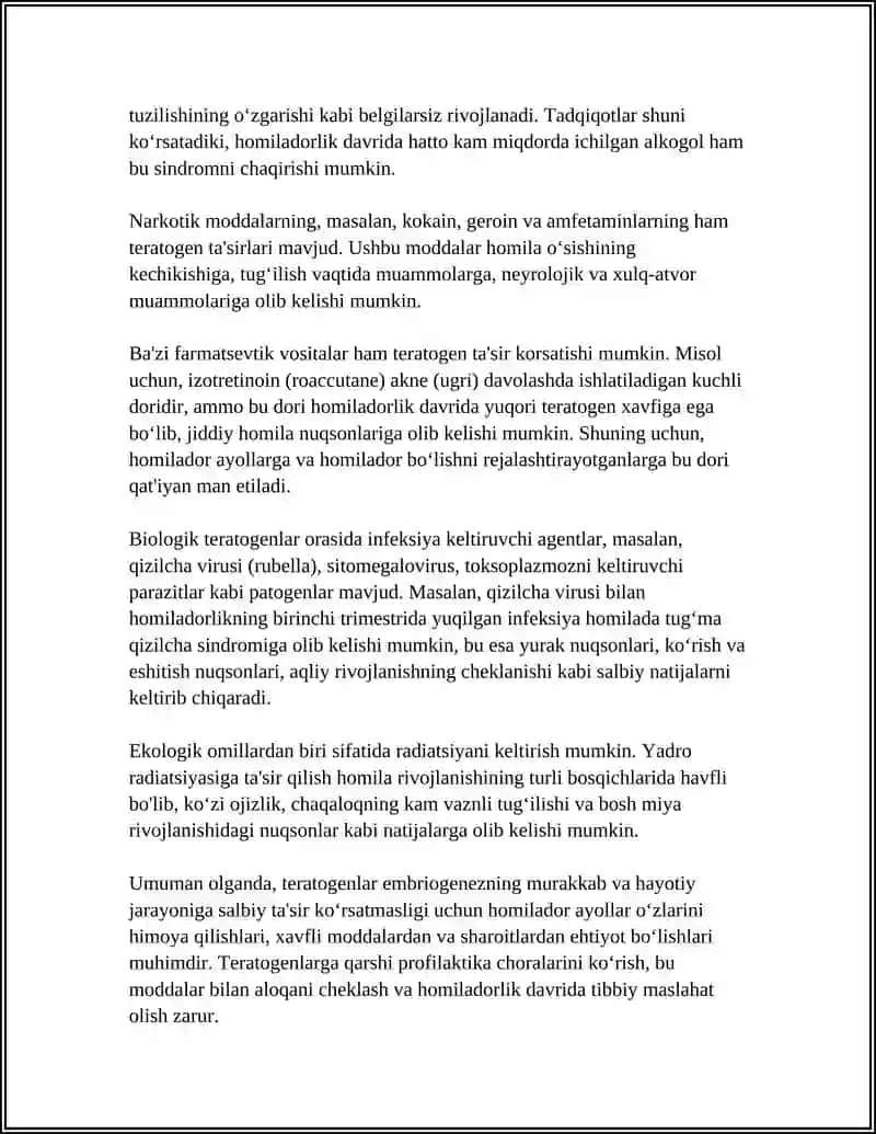 EMBRIOGENEZGA TA'SIR ETUVCHI SALBIY OMILLAR 4