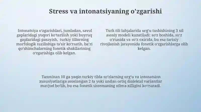 Turkik tillarning fonetik tizimidagi o'zgarishlar 4