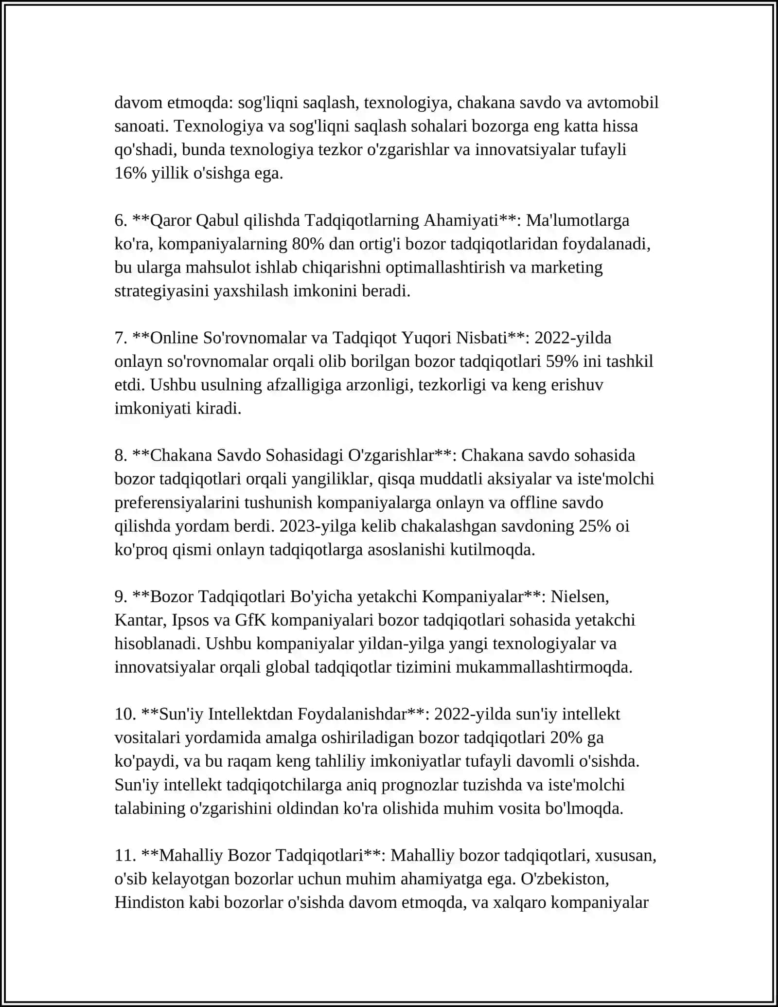 Bozor Tadqiqotlari: Raqamli Axborot va Statistika 4