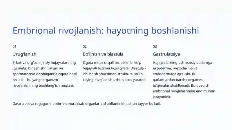 Ontogenez: Hayotning Shaxsiy Rivojlanish Yo'li 4
