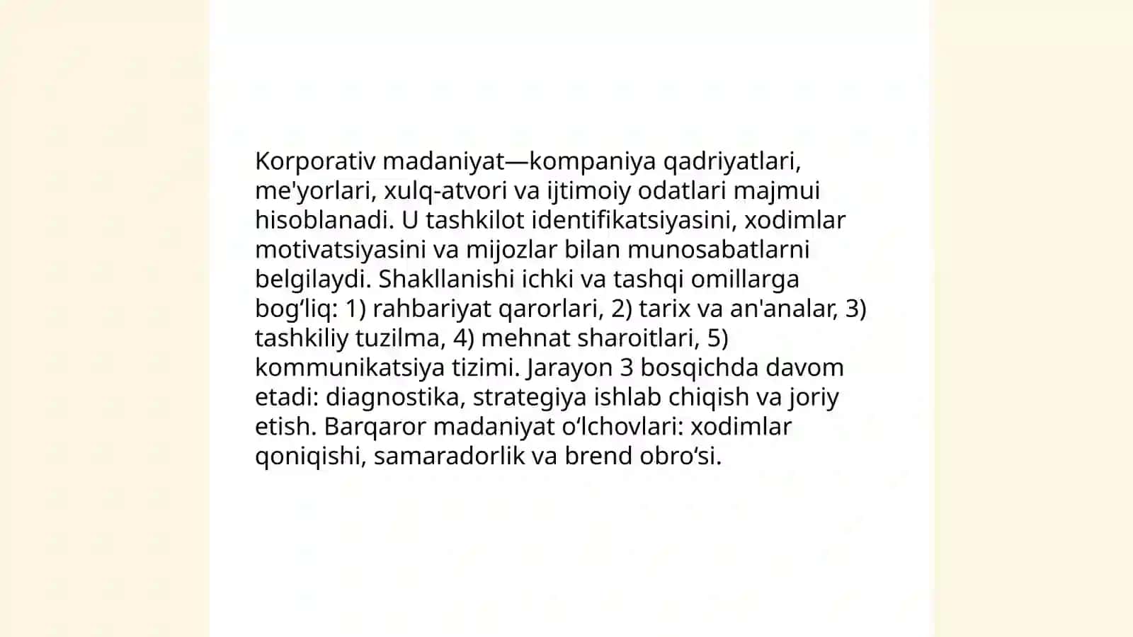 Biznes etikasi va madaniyati 4