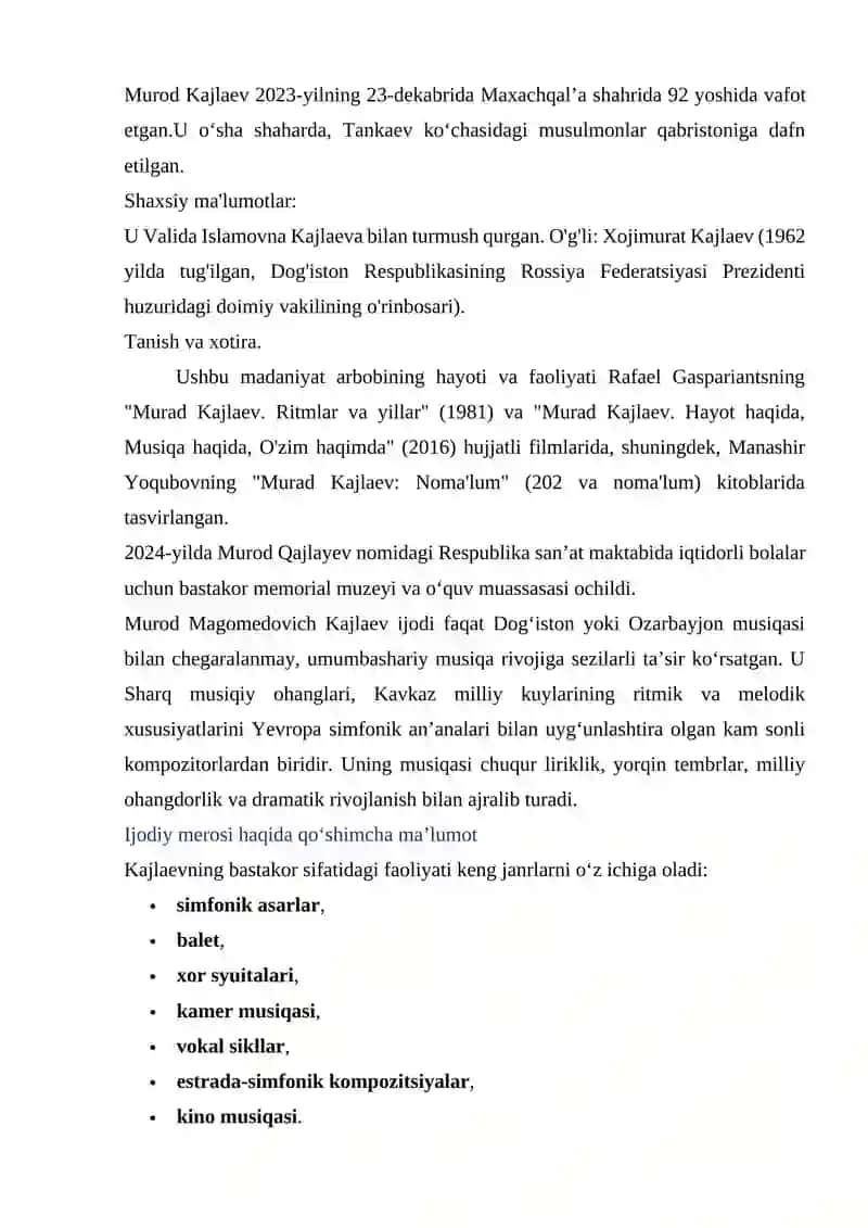 Rojdeniya pesni Kajlaev musiqasi Xorning toza ijrosini shakllantirish. Ifodali ijroni ta’minlash 4