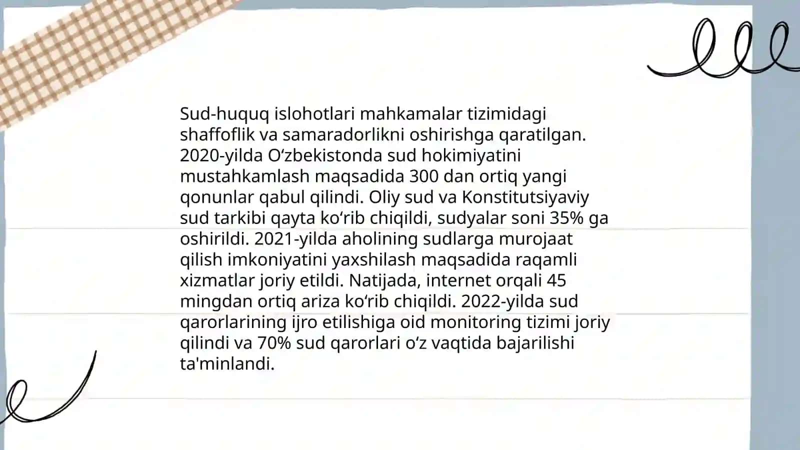 Yangi O‘zbekistonda inson haq-huquqlari va erkinliklari kafolatining yaratilishi 4