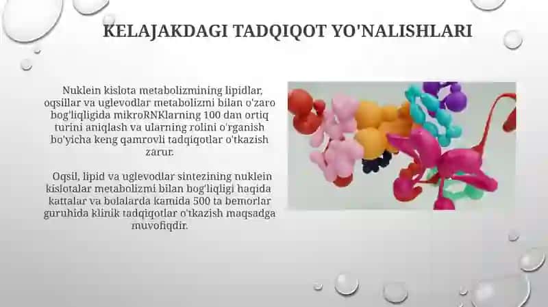 Nuklein kislotalar almashinuvining oqsil, lipid va uglevod almashinuvi bilan o‘zaro bog‘liqligi 4