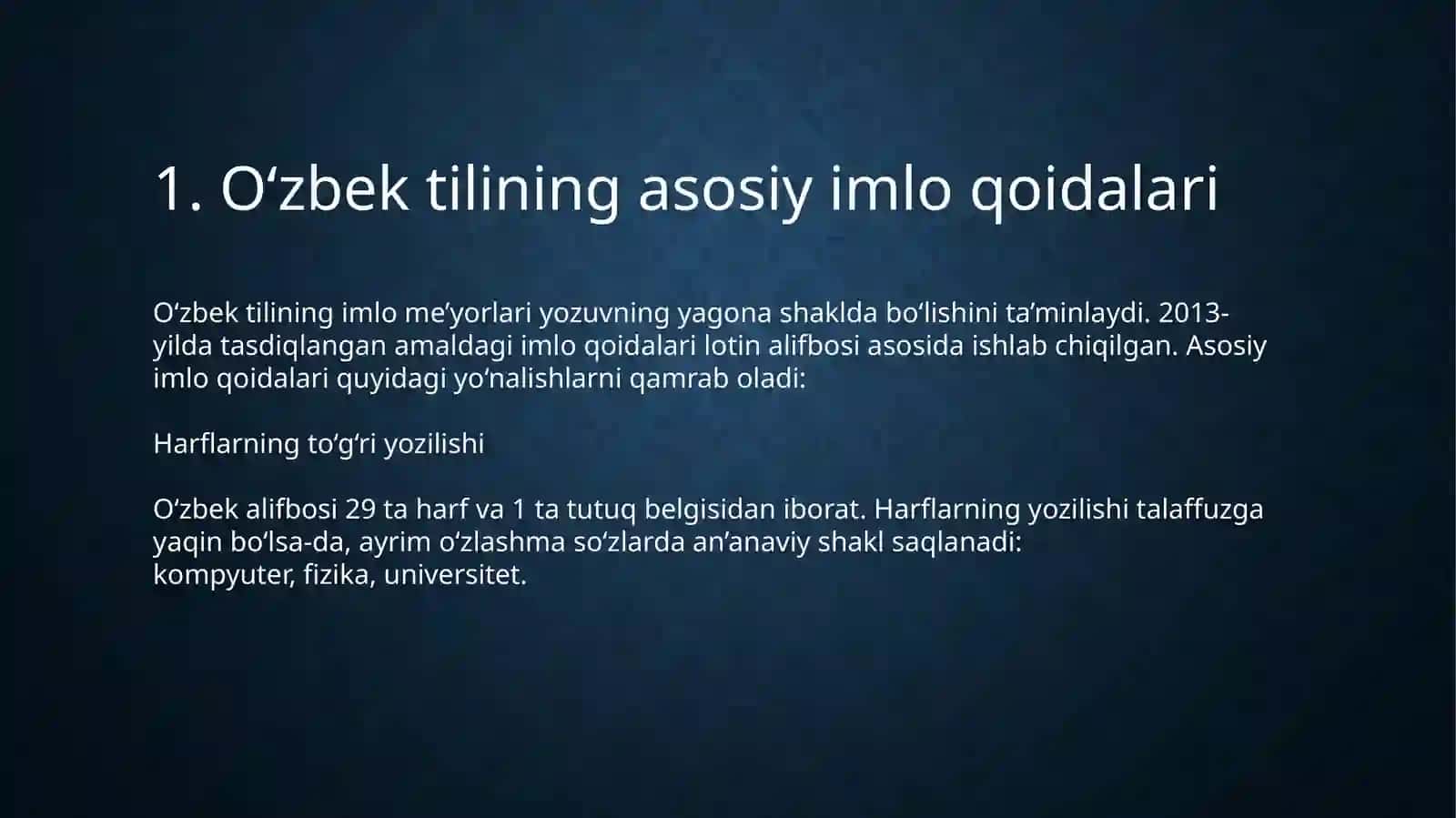 O‘zbek tilining asosiy imlo qoidalari 4