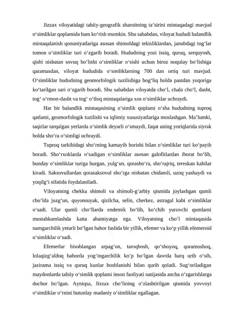 Tuproqlari, o‘simliklari va hayvonot olami 4
