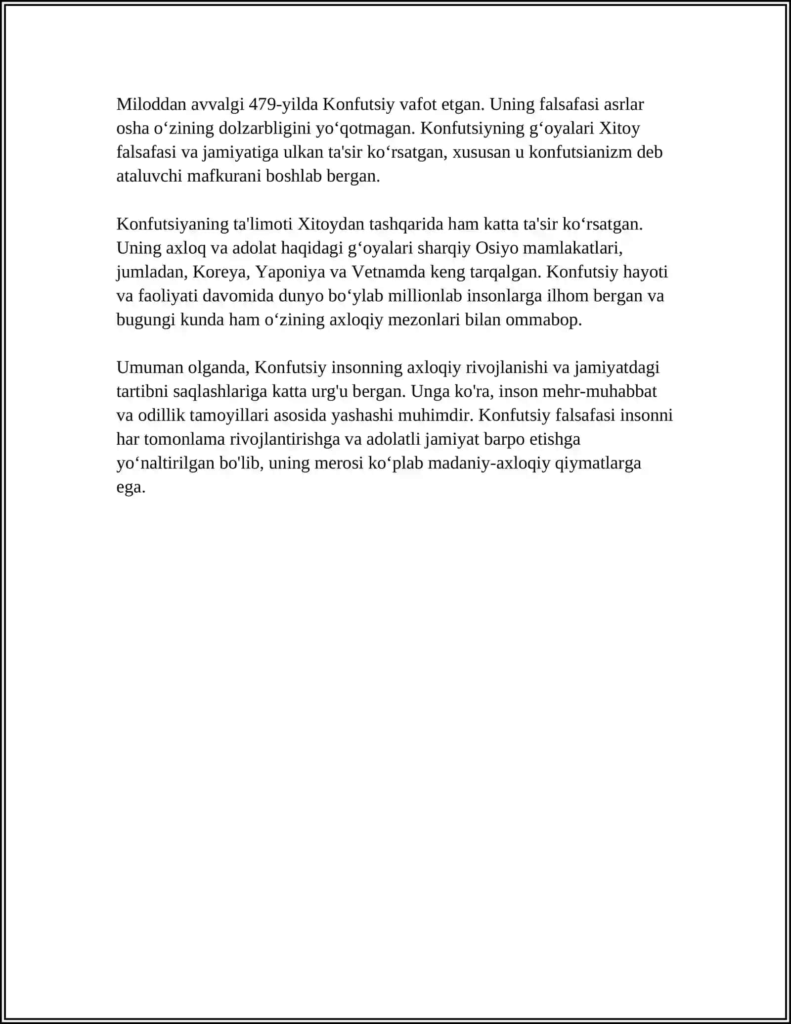 KONFUTSIYLIK MAVZUSIDA REFERAT YOZISH 4