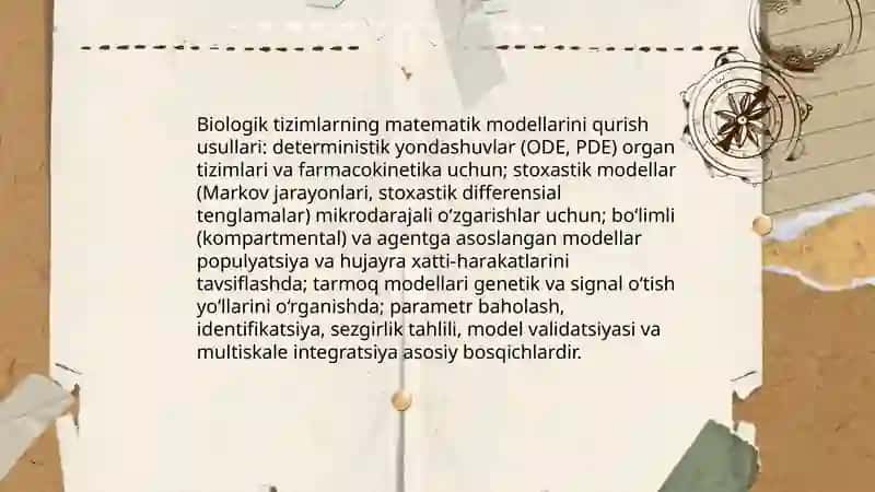 Tibbiyotda matematik modellashtirish 4
