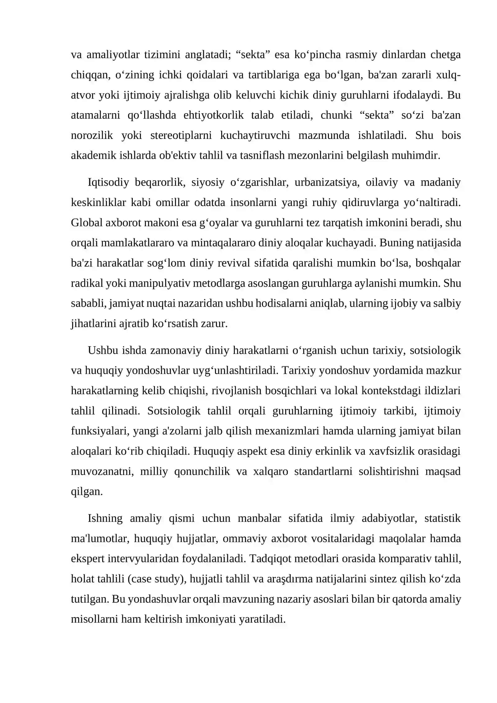 Zamonaviy diniy harakatlar va sektalar 4