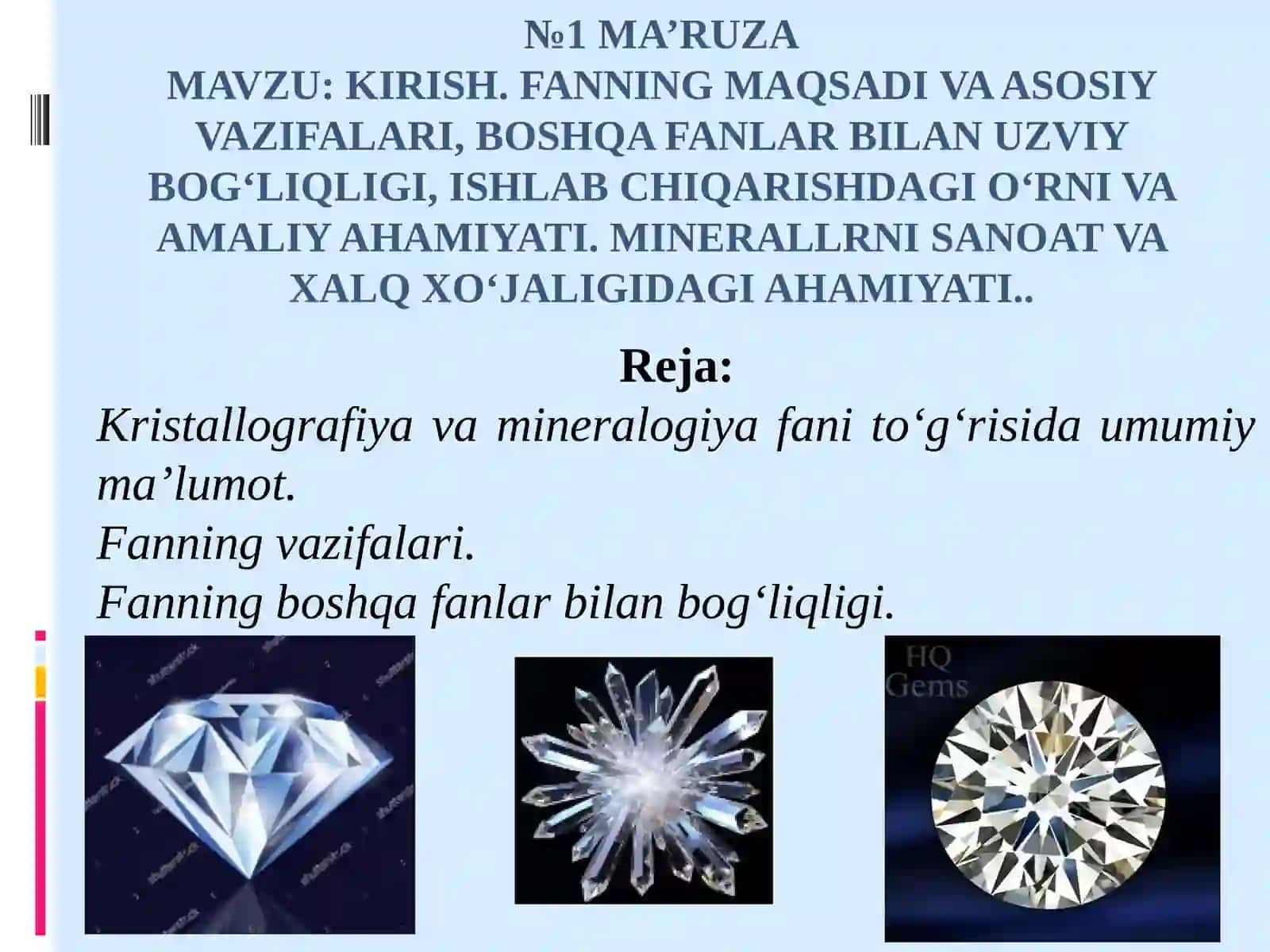 Kristallografiya va mineralogiya 4