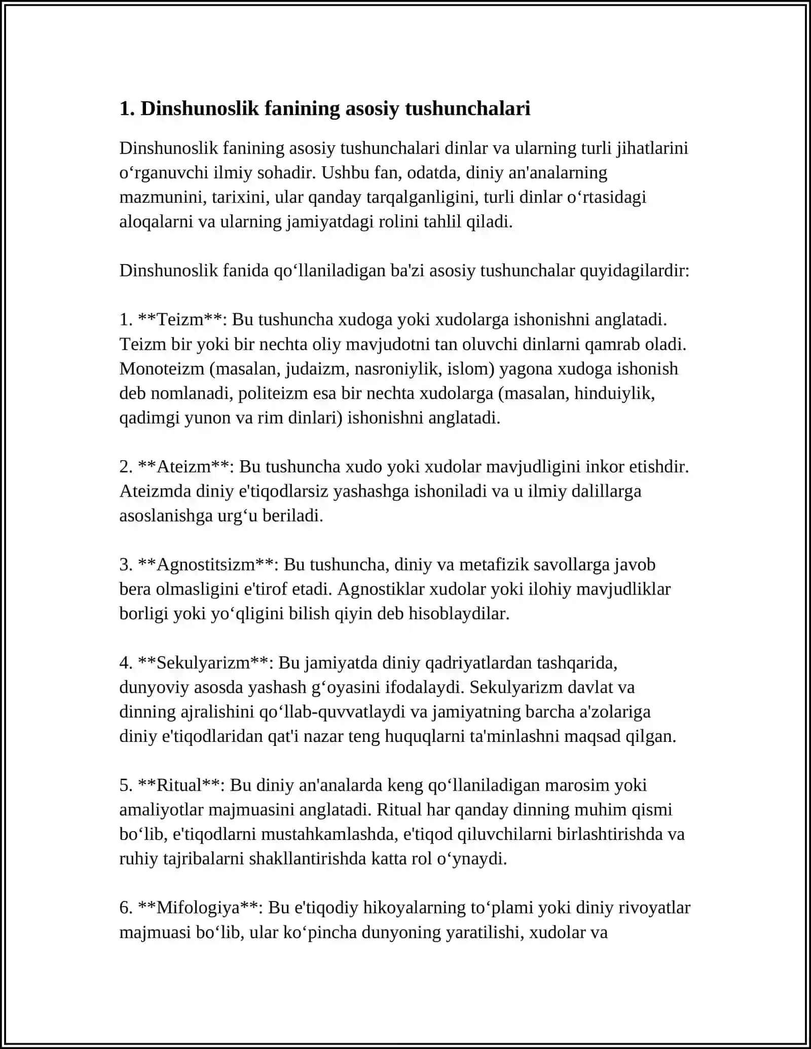 DINSHUNOSLIK FANING PREDMETI, MAQSADI VA VAZIFALARI 4