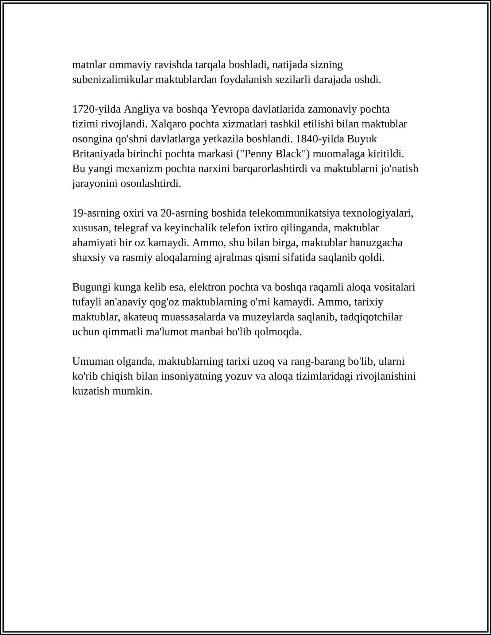 “MUNSHAOT” ASARIDAGI MAKTUBLAR TASNIFI 4